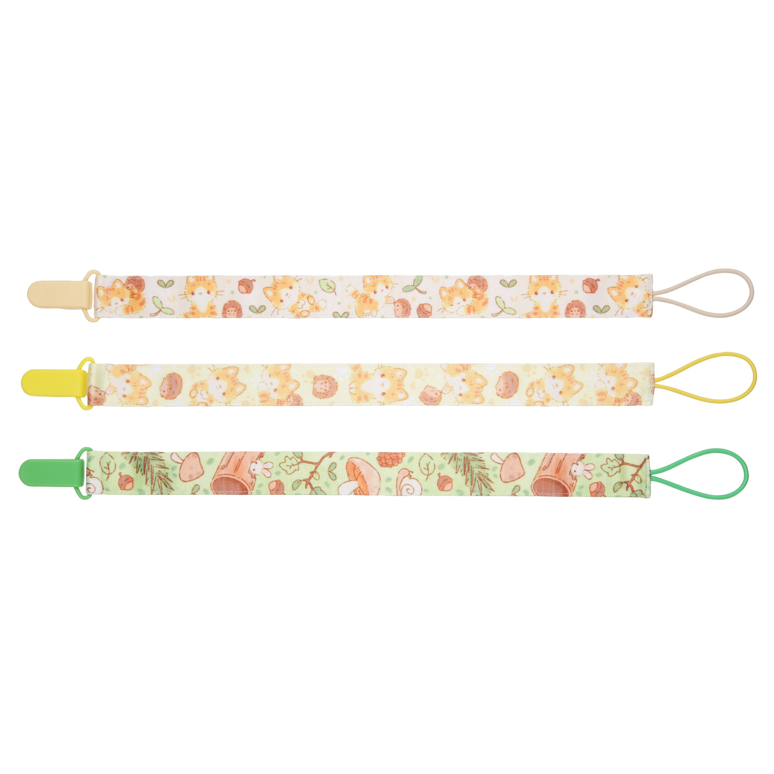 Little Acorn Pacifier Clip Set