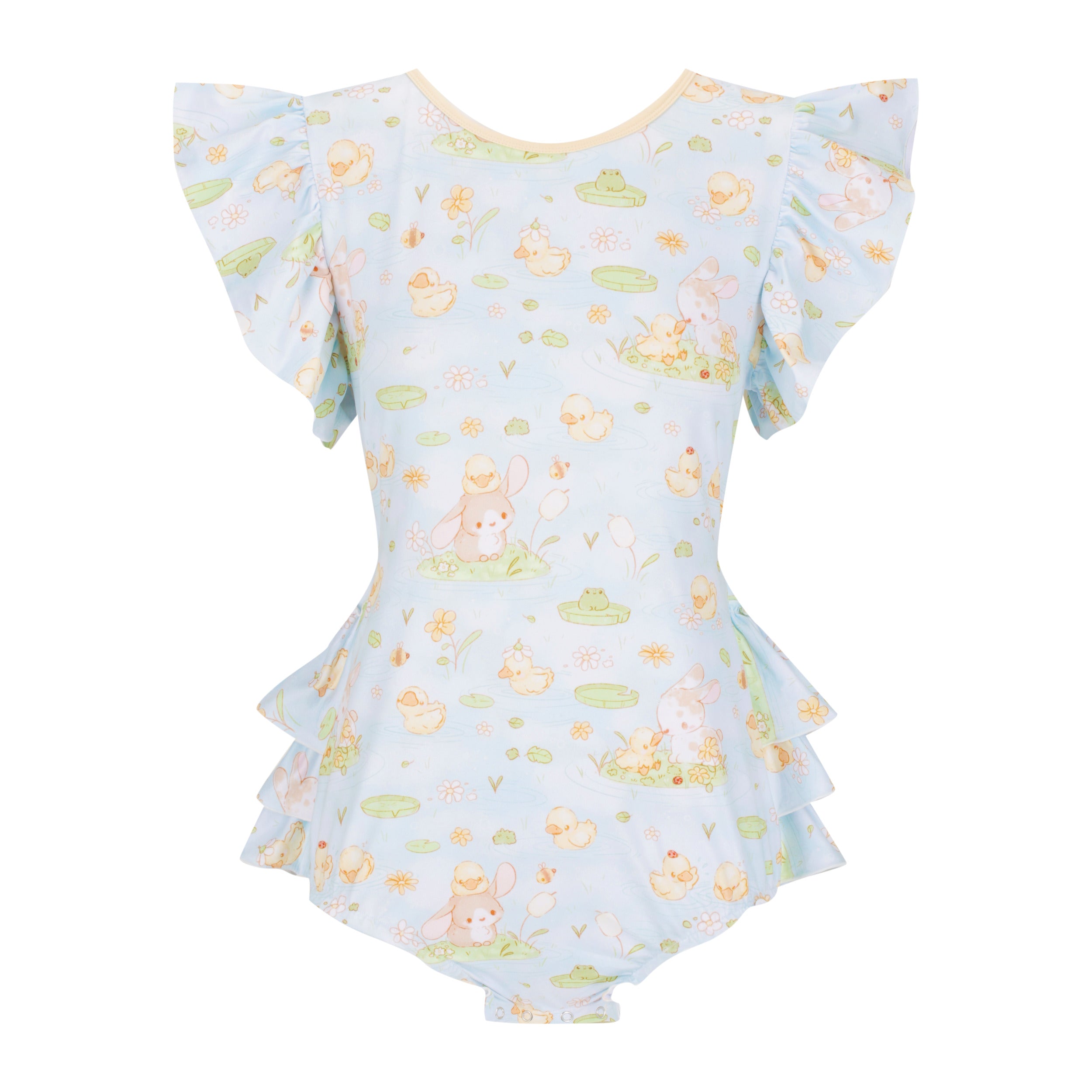 Darling Ducklings Ruffle Butt Onesie