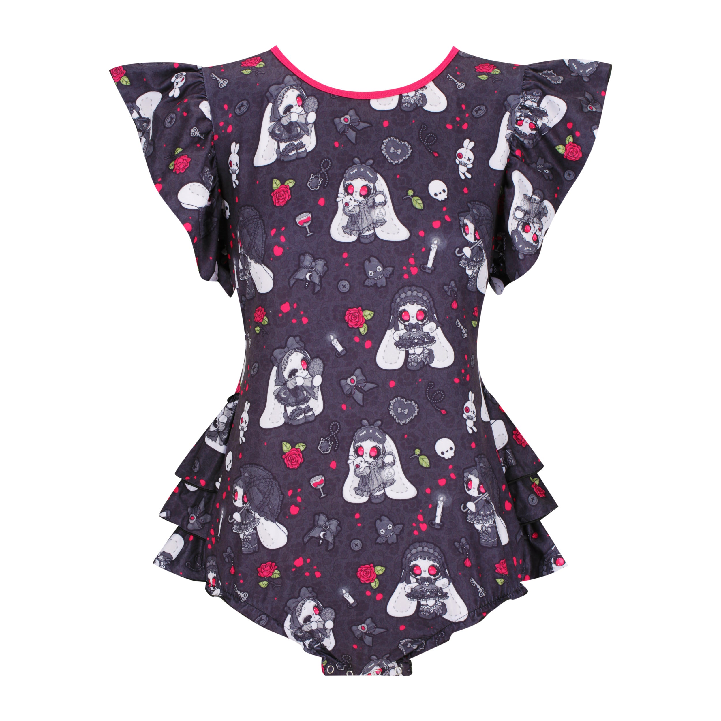 Gothic Sweetheart Ruffle Butt Onesie